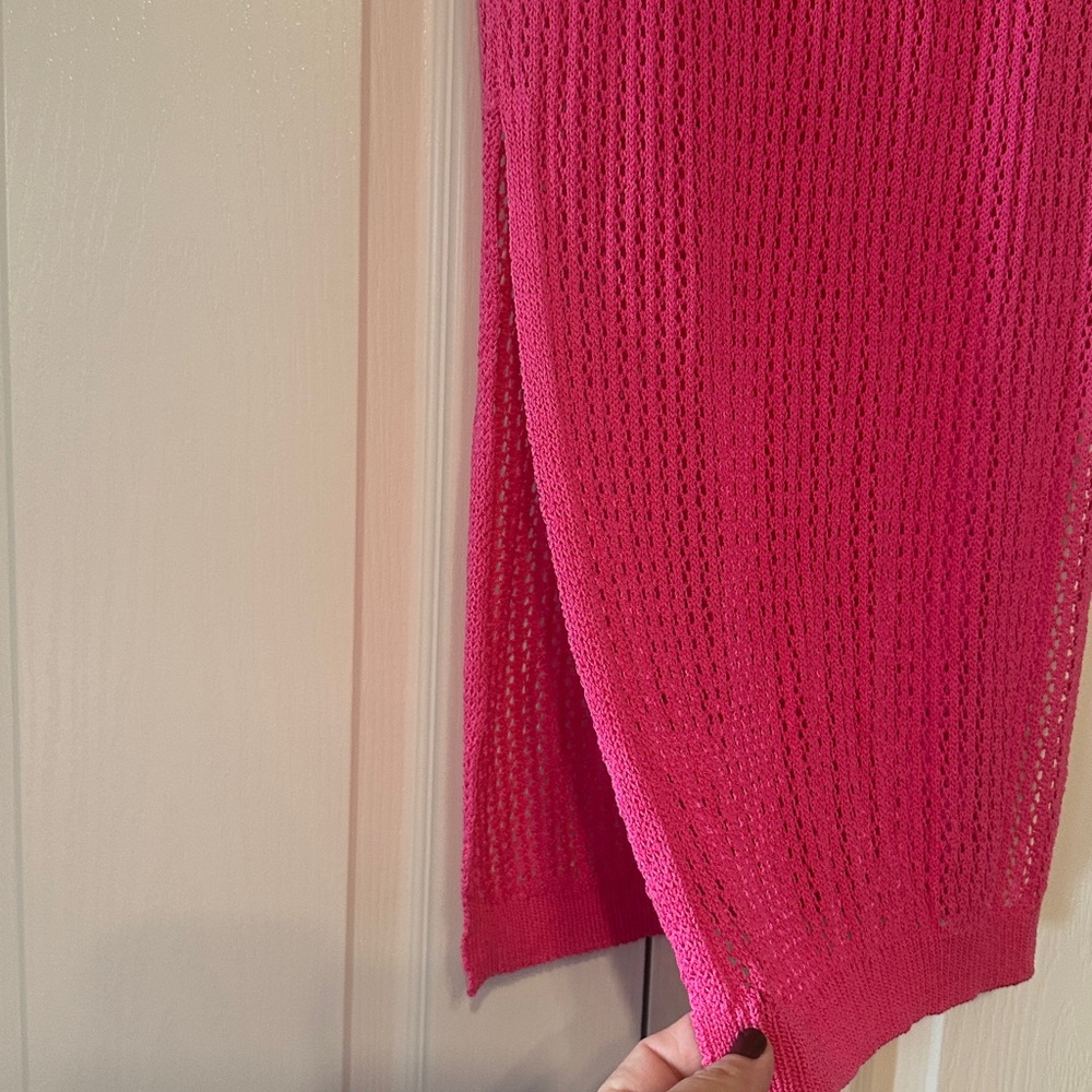 Cover up 2 pieces pink top and Skirt with Side Slip Size Small - Picture 4 of 12